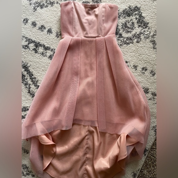 Elliatt high low mesh strapless pink dress size Small still avail @Revolve.com - Picture 7 of 9